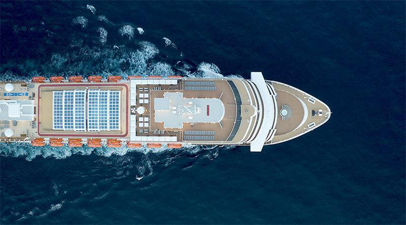 Blick von oben auf die Nieuw Statendam.