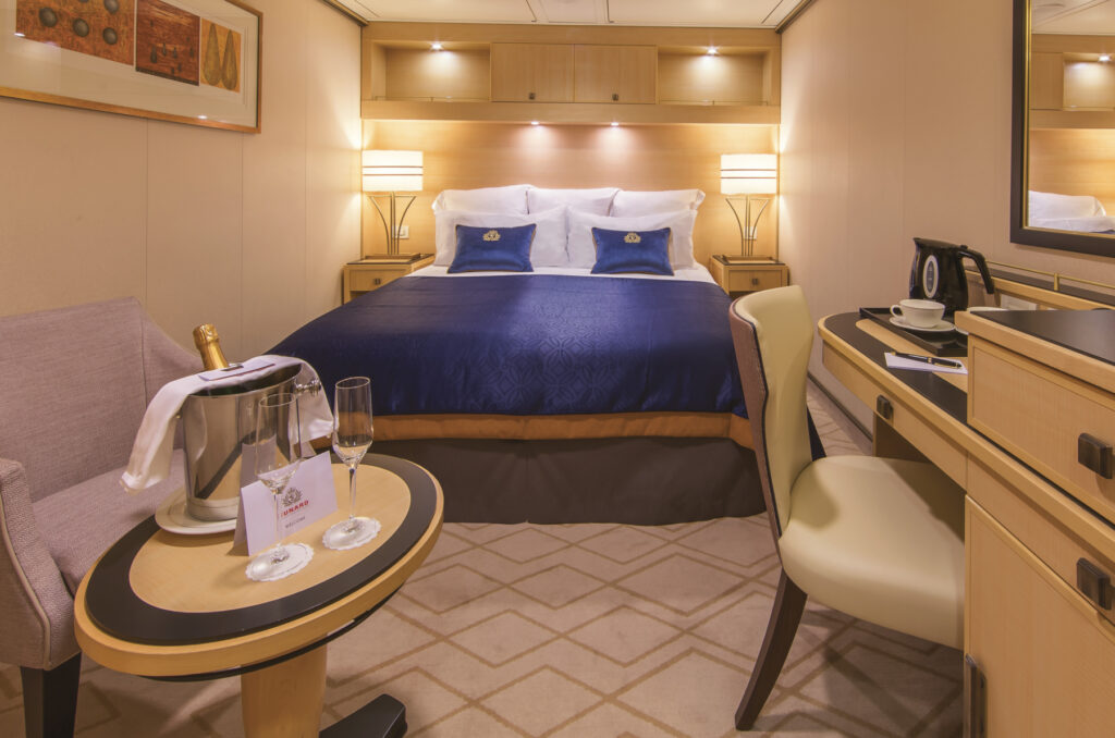 Innenkabine auf der Queen Mary 2.