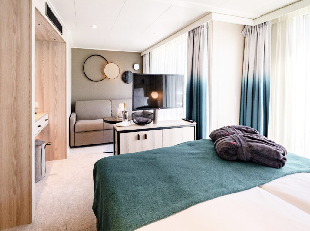 Blick in die Suite auf der A-ROSA SENA.