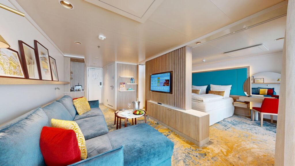 Frische Farben und hochwertiges Design: Auch die Kabinen erhalten ein Facelift. Foto: AIDACruises