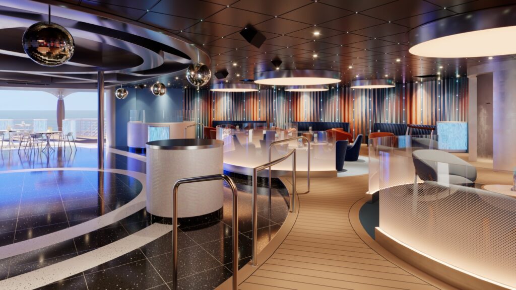 Feiern mit Meerblick: Nachtschwärmer dürfen sich auf den neuen Ocean Club freuen. Foto: AIDA Cruises